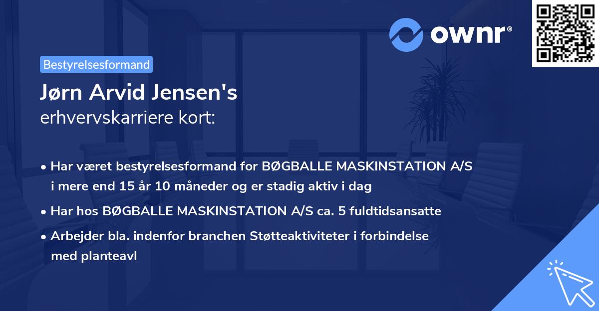 Jørn Arvid Jensen's erhvervskarriere kort