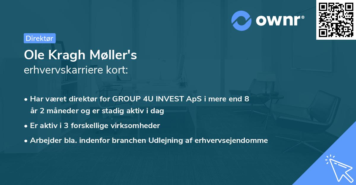 Ole Kragh Møller's erhvervskarriere kort