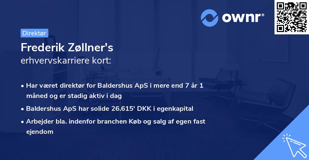 Frederik Zøllner's erhvervskarriere kort