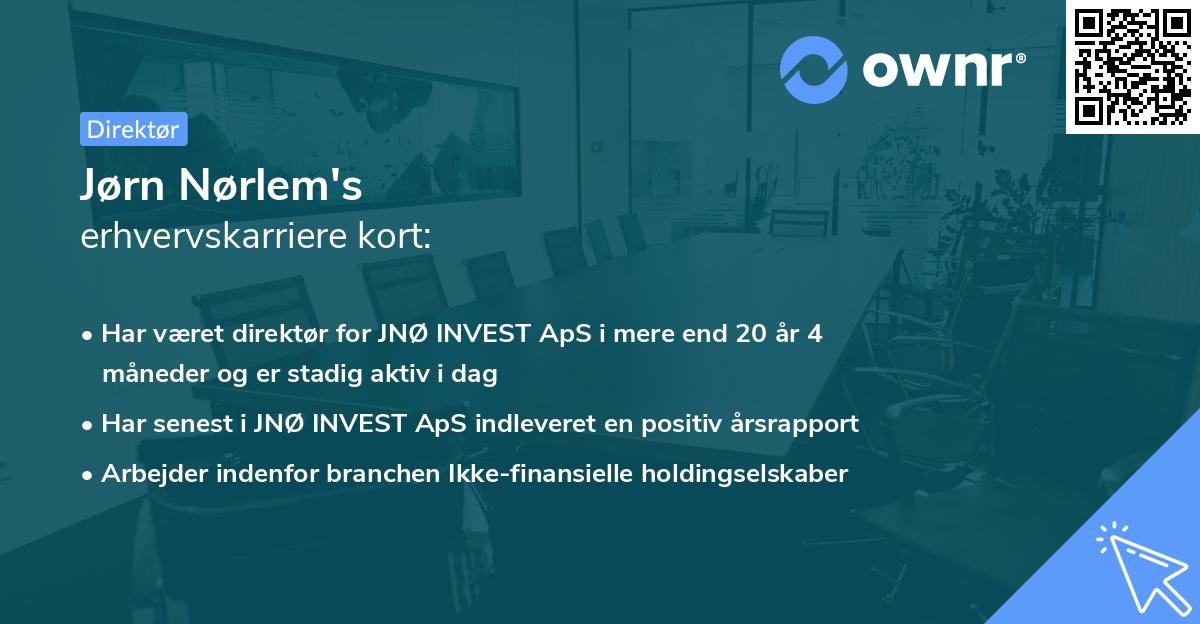 Jørn Nørlem's erhvervskarriere kort