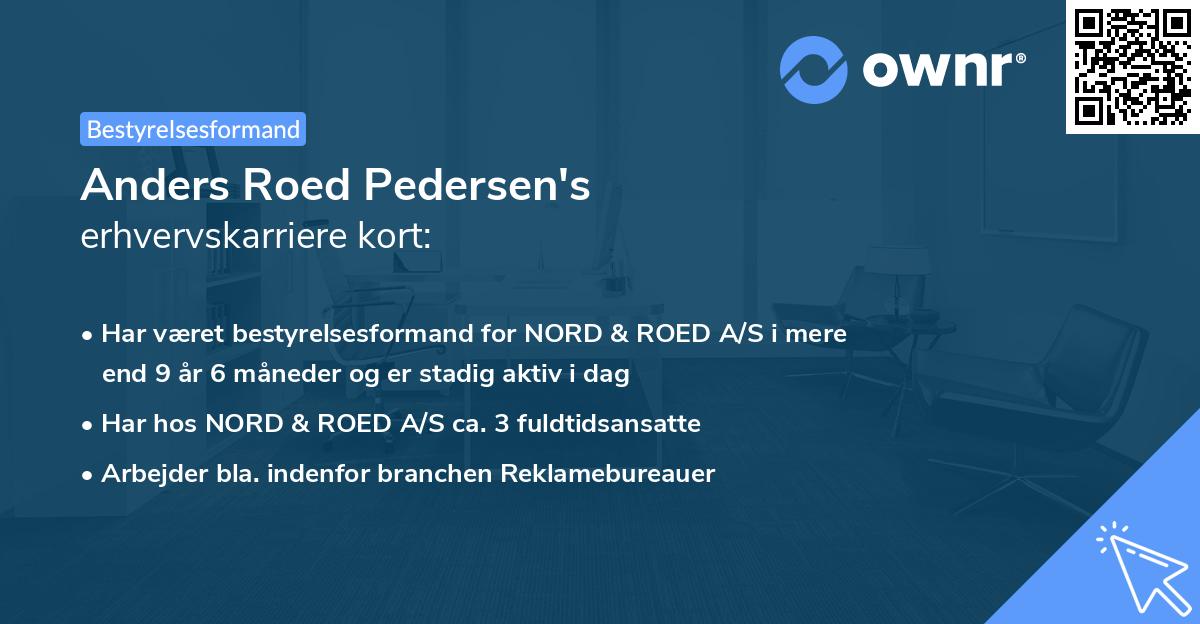 Anders Roed Pedersen's erhvervskarriere kort