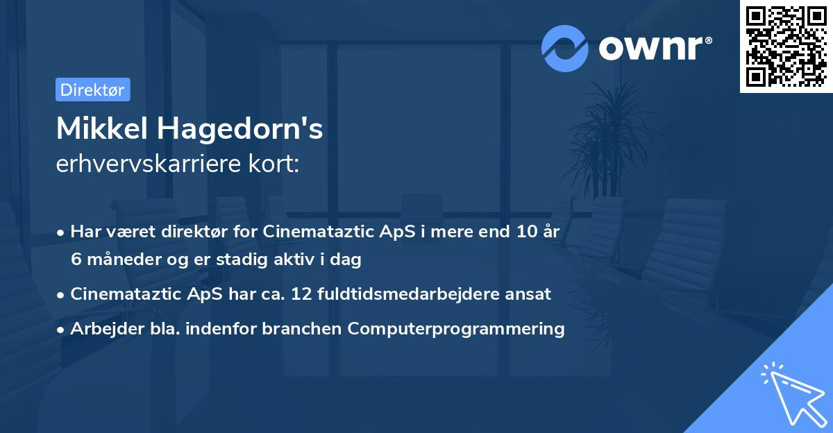 Mikkel Hagedorn's erhvervskarriere kort