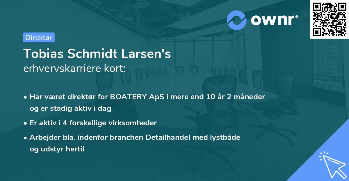 Tobias Schmidt Larsen's erhvervskarriere kort