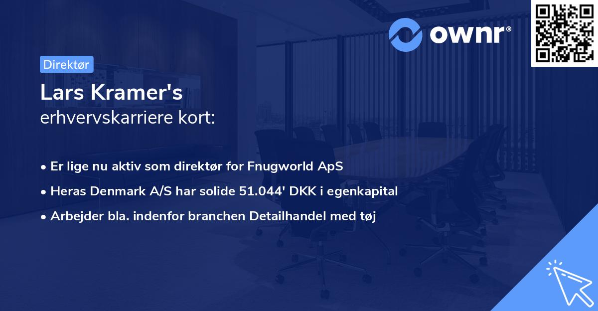 Lars Kramer's erhvervskarriere kort