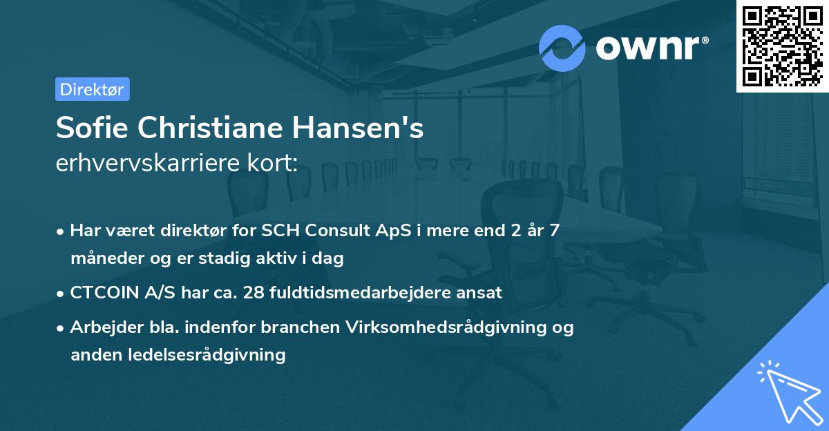 Sofie Christiane Hansen's erhvervskarriere kort