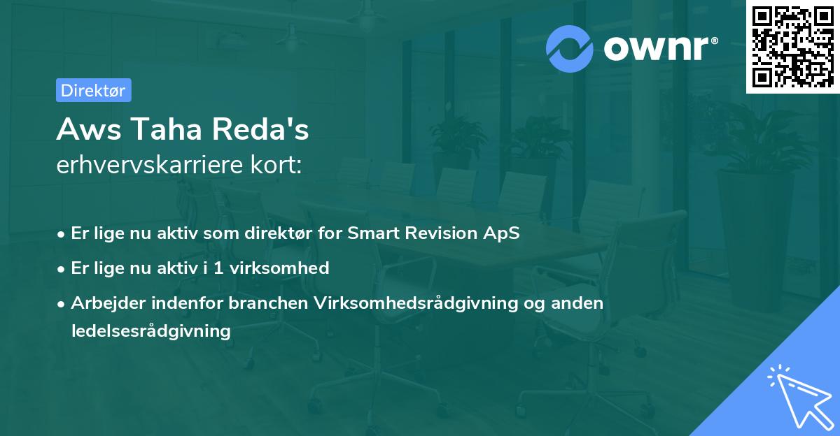 Aws Taha Reda's erhvervskarriere kort