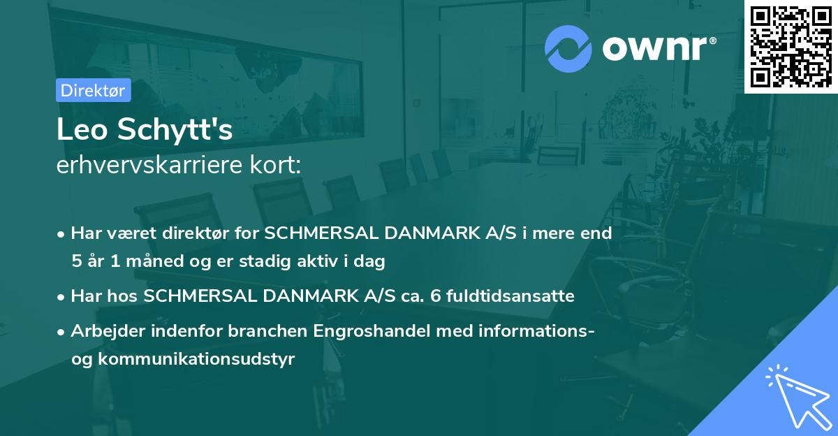 Leo Schytt's erhvervskarriere kort