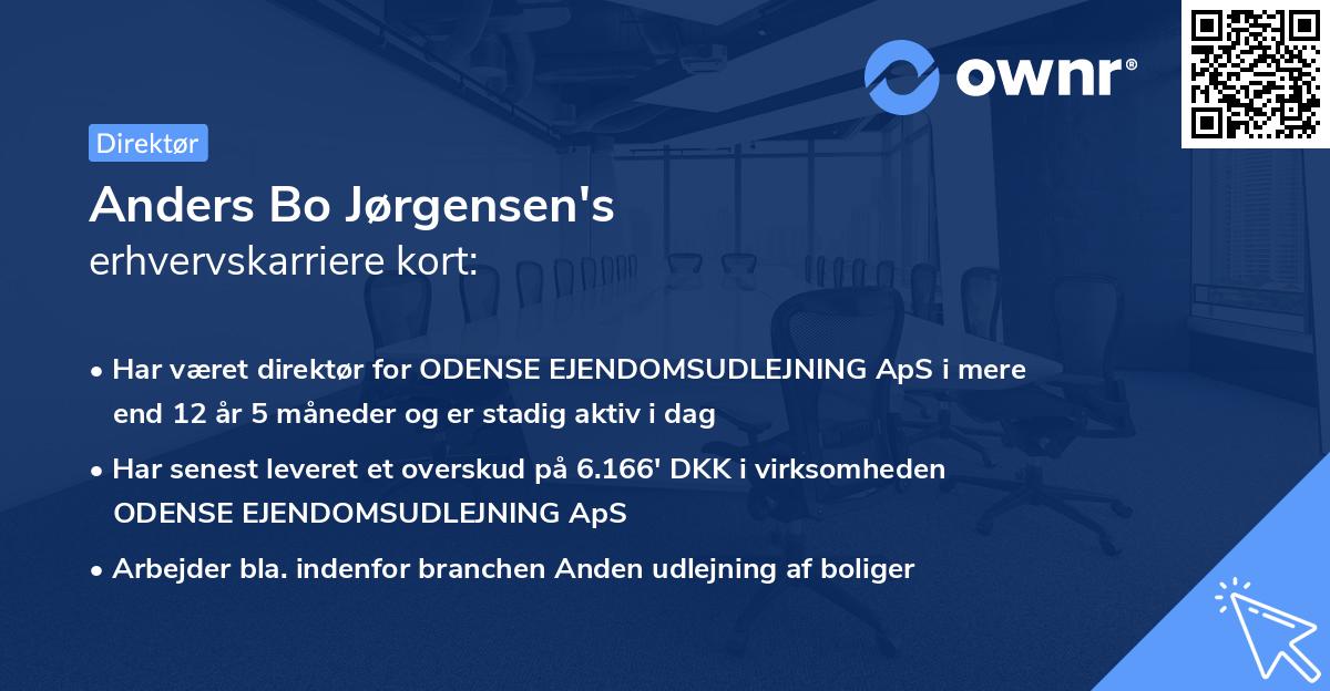 Anders Bo Jørgensen's erhvervskarriere kort