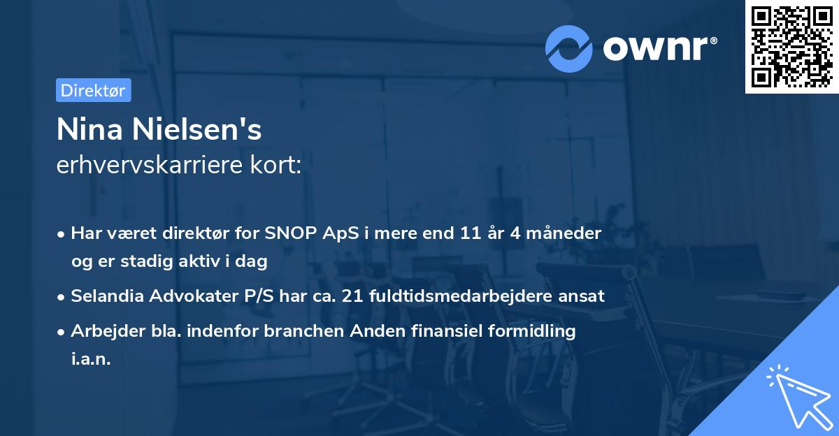Nina Nielsen's erhvervskarriere kort