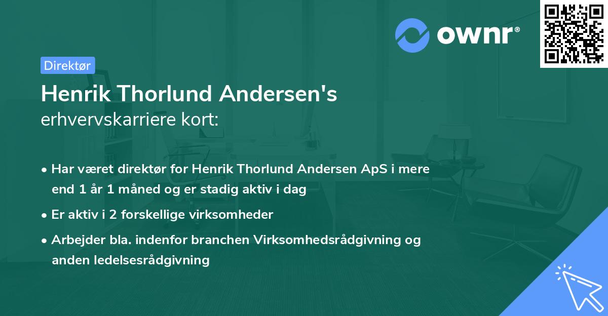 Henrik Thorlund Andersen's erhvervskarriere kort