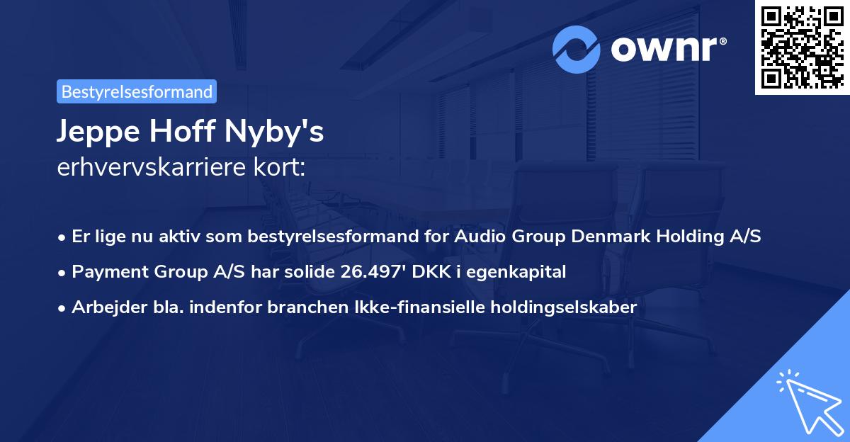 Jeppe Hoff Nyby's erhvervskarriere kort