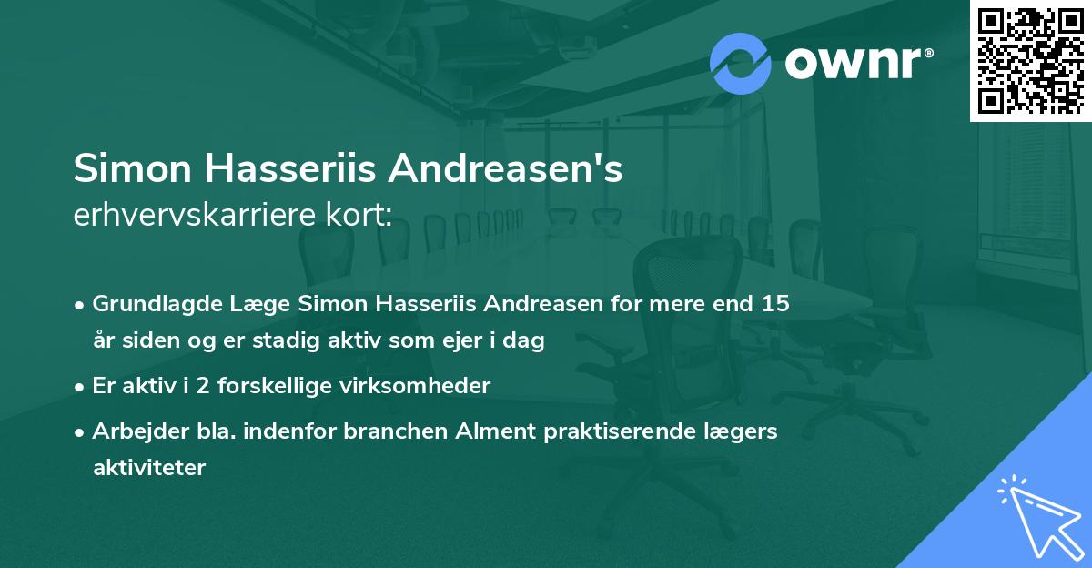 Simon Hasseriis Andreasen's erhvervskarriere kort