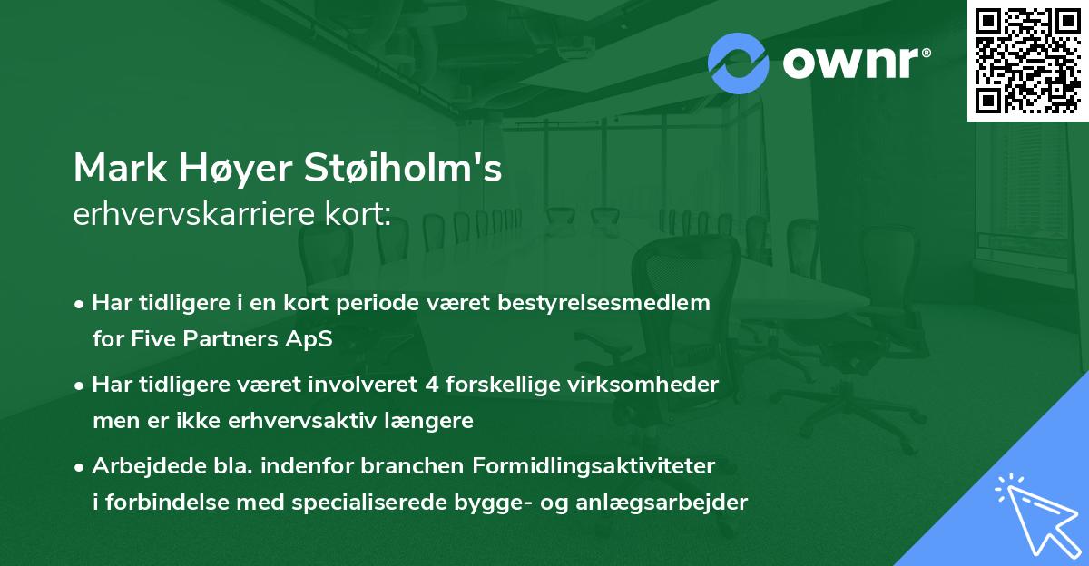 Mark Høyer Støiholm's erhvervskarriere kort
