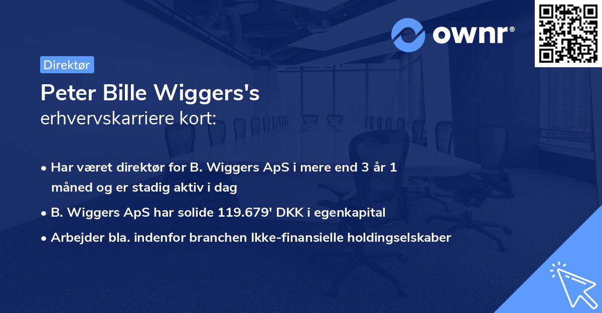 Peter Bille Wiggers's erhvervskarriere kort