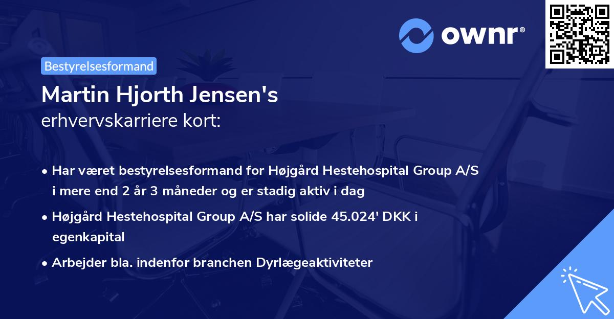Martin Hjorth Jensen's erhvervskarriere kort
