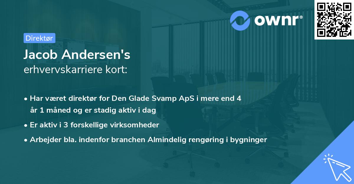 Jacob Andersen's erhvervskarriere kort