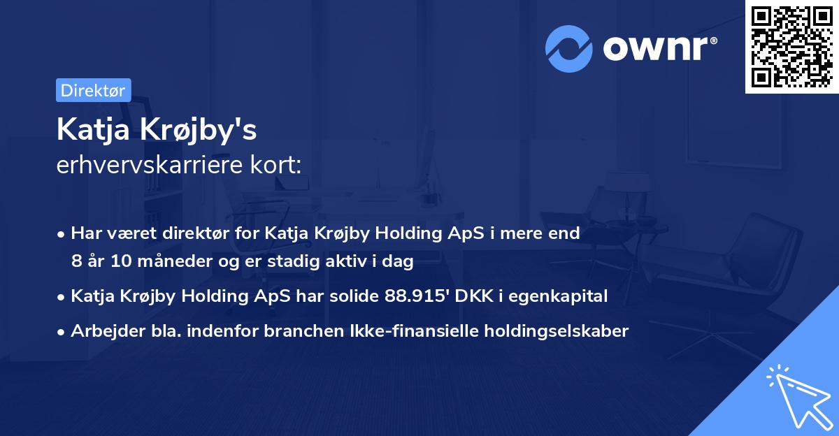 Katja Krøjby's erhvervskarriere kort