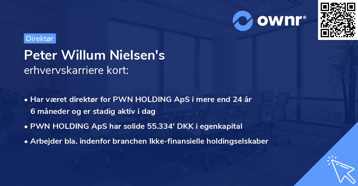 Peter Willum Nielsen's erhvervskarriere kort