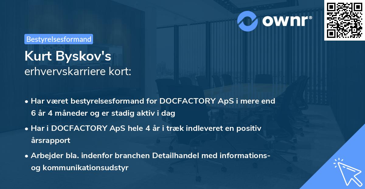 Kurt Byskov's erhvervskarriere kort