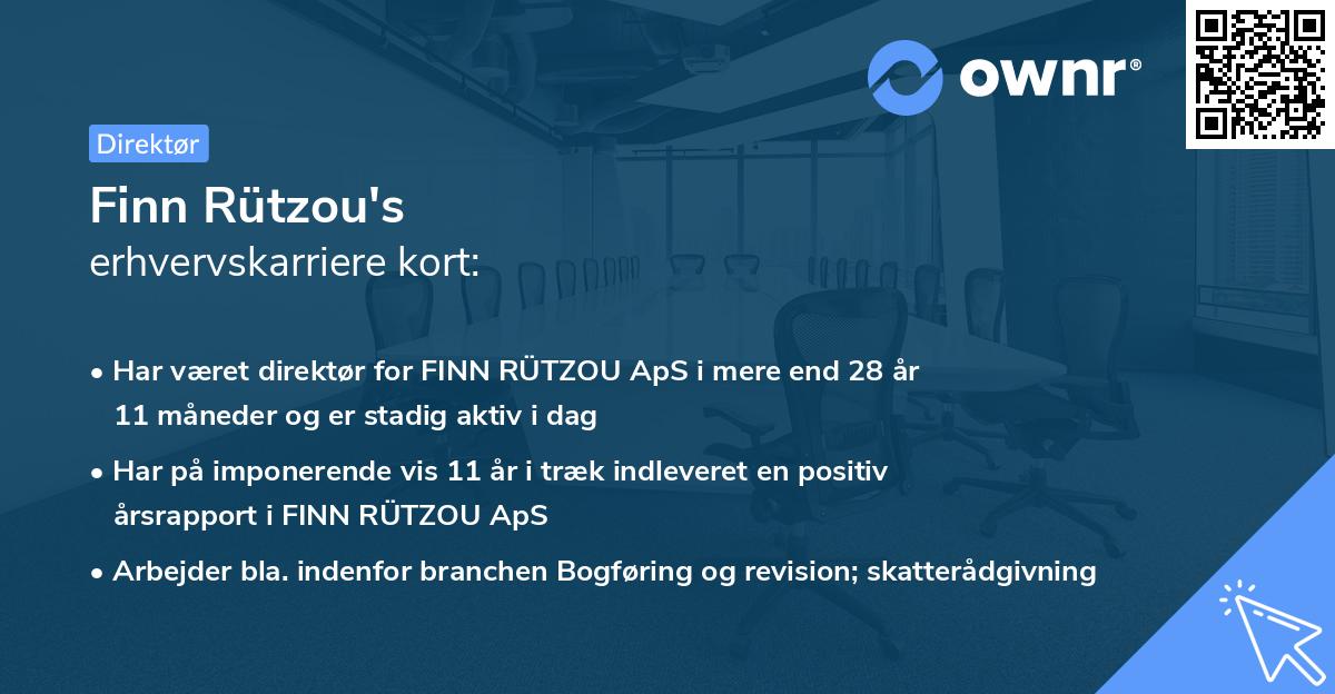 Finn Rützou's erhvervskarriere kort