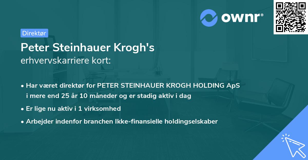 Peter Steinhauer Krogh's erhvervskarriere kort