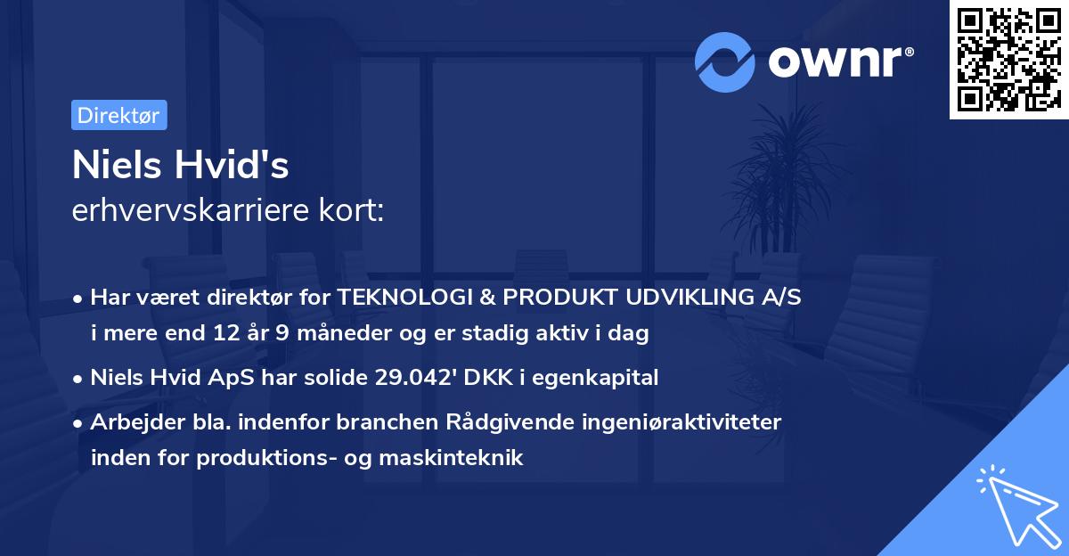 Niels Hvid's erhvervskarriere kort