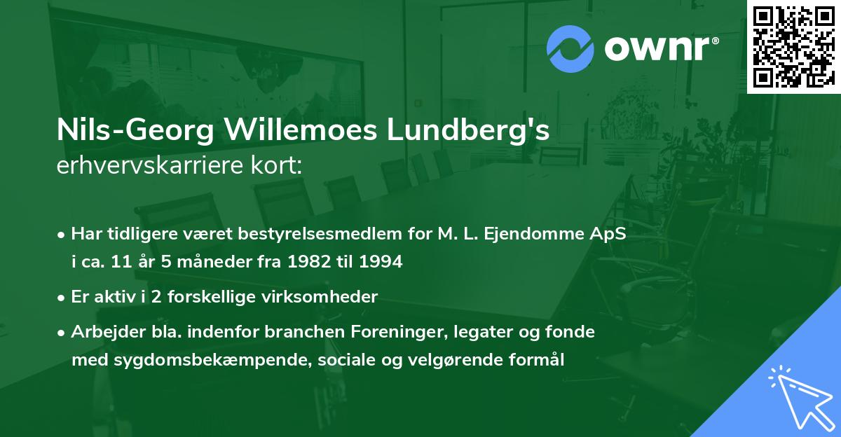 Nils-Georg Willemoes Lundberg's erhvervskarriere kort