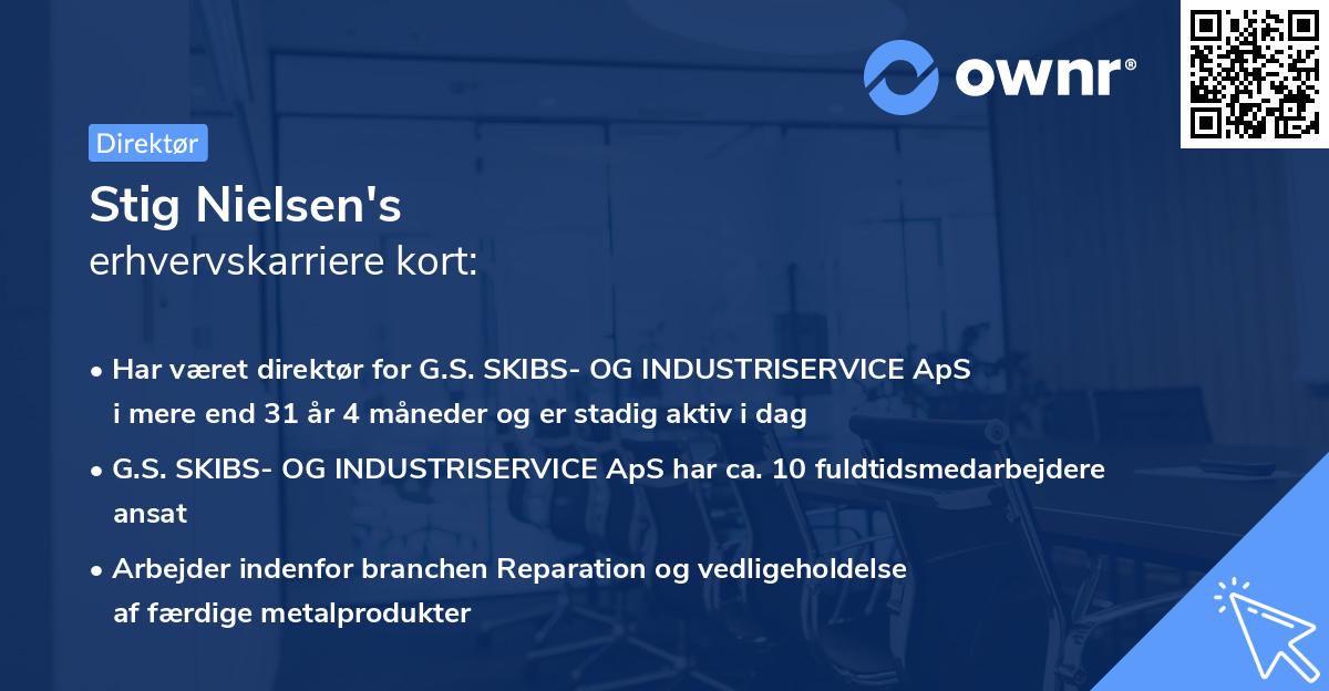 Stig Nielsen's erhvervskarriere kort