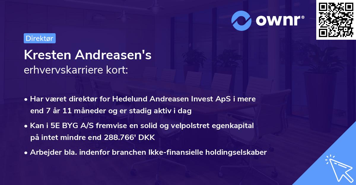 Kresten Andreasen's erhvervskarriere kort