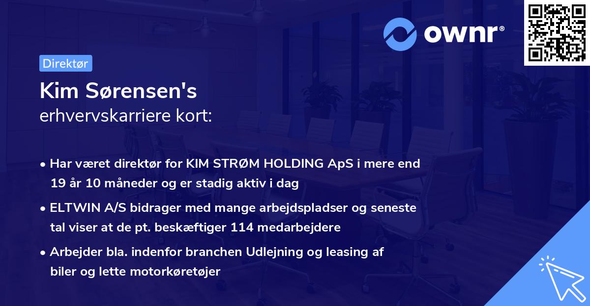 Kim Sørensen's erhvervskarriere kort