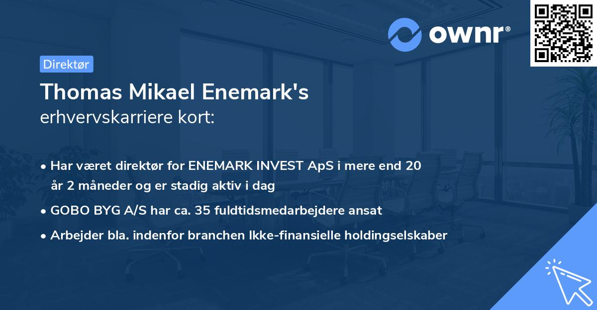 Thomas Mikael Enemark's erhvervskarriere kort