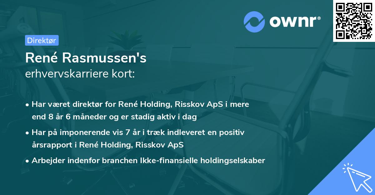 René Rasmussen's erhvervskarriere kort