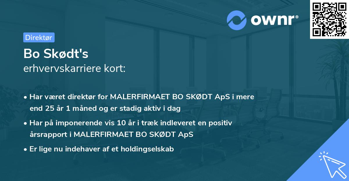 Bo Skødt's erhvervskarriere kort