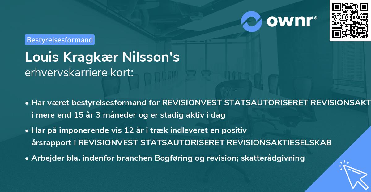 Louis Kragkær Nilsson's erhvervskarriere kort