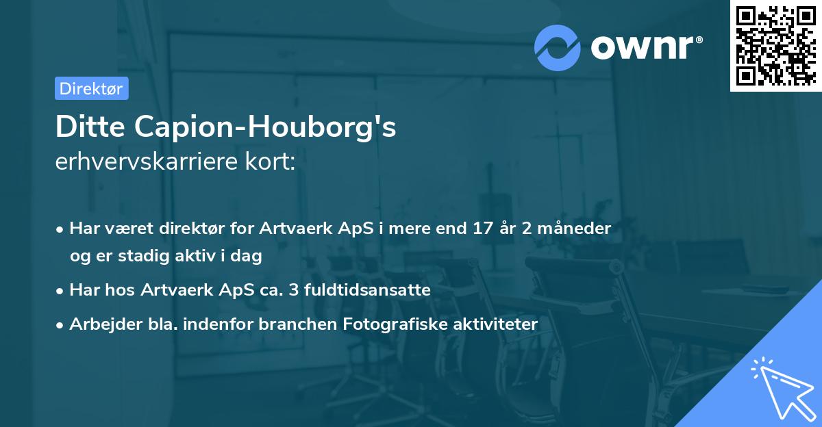 Ditte Capion-Houborg's erhvervskarriere kort