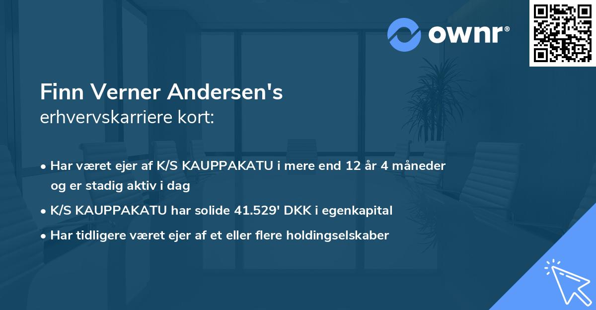 Finn Verner Andersen's erhvervskarriere kort