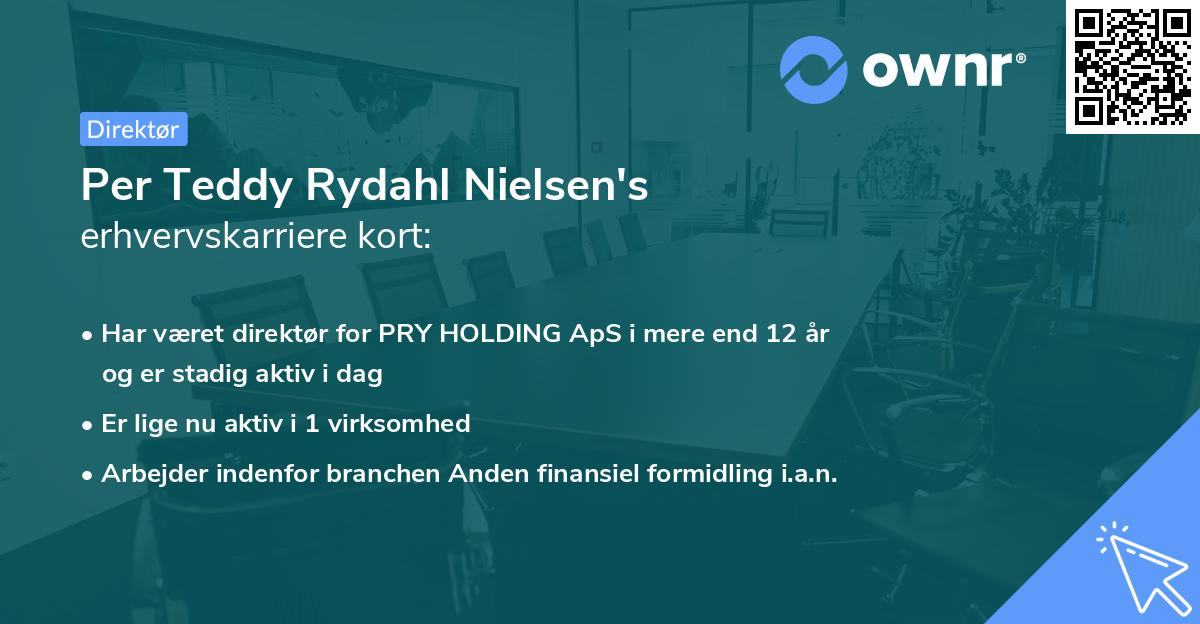 Per Teddy Rydahl Nielsen's erhvervskarriere kort
