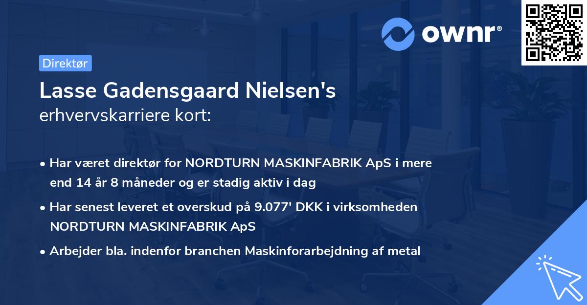 Lasse Gadensgaard Nielsen's erhvervskarriere kort