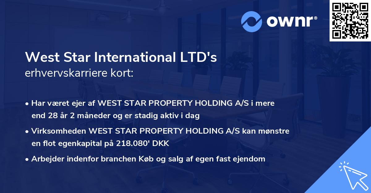 West Star International LTD's erhvervskarriere kort