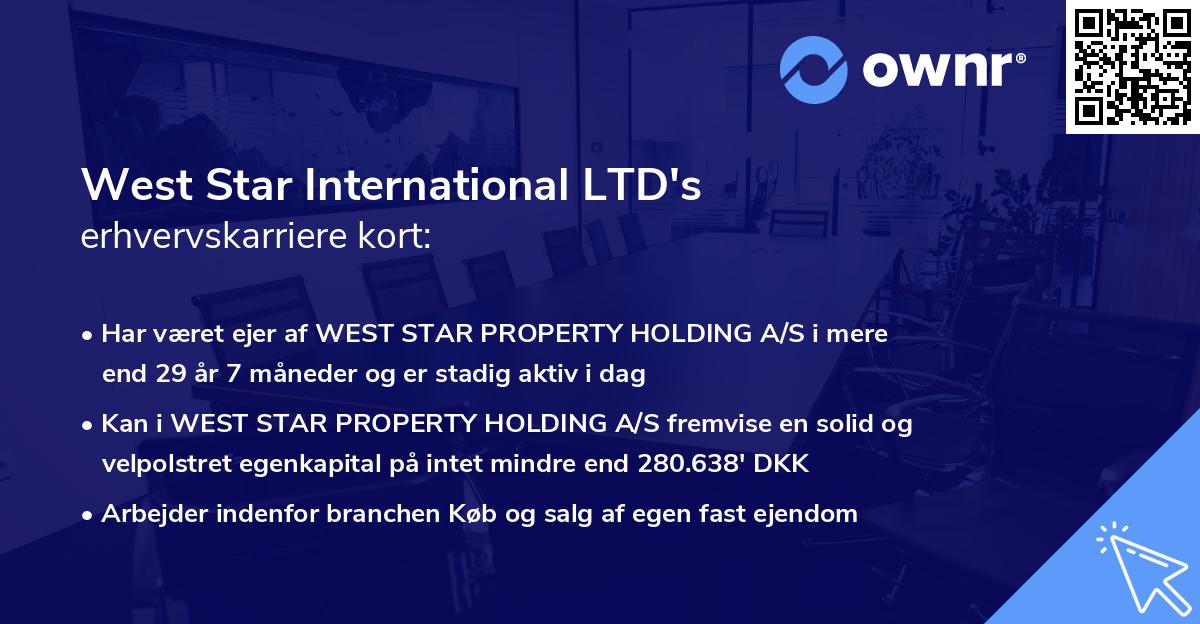West Star International LTD's erhvervskarriere kort