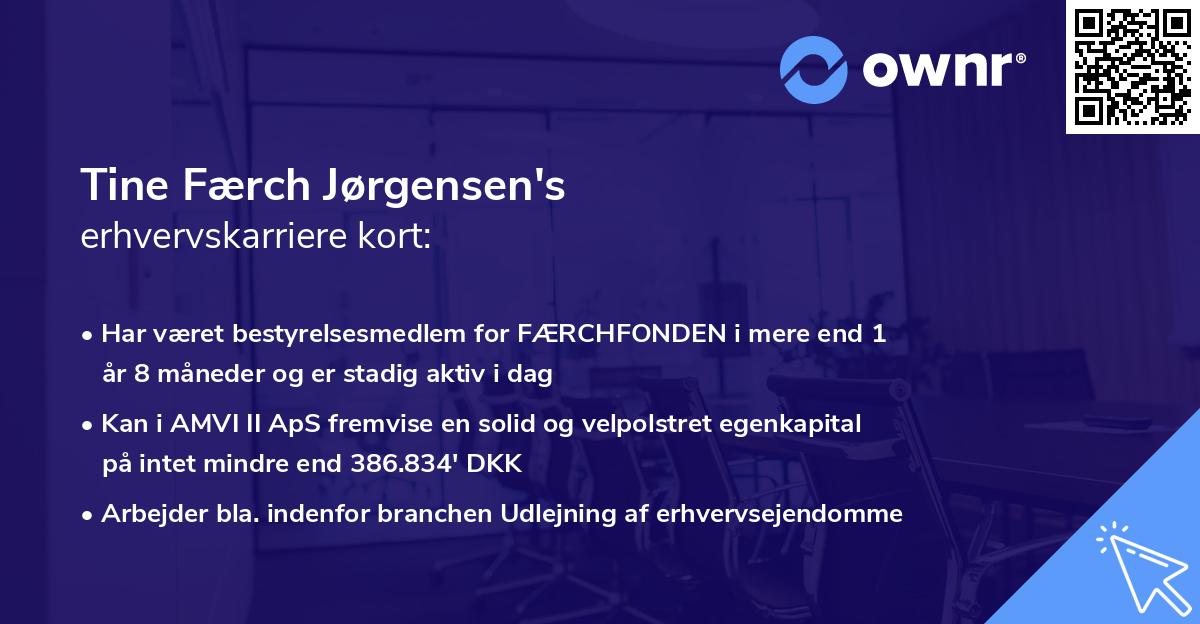 Tine Færch Jørgensen's erhvervskarriere kort