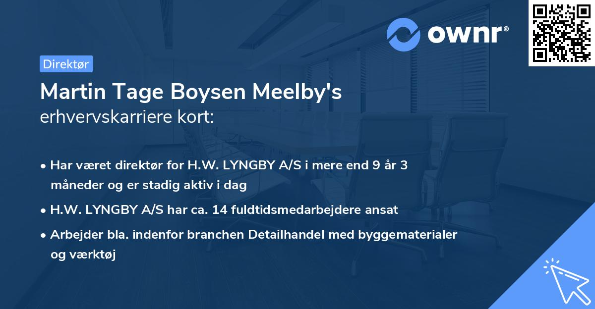 Martin Tage Boysen Meelby's erhvervskarriere kort