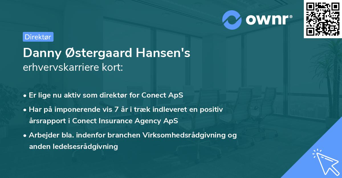 Danny Østergaard Hansen's erhvervskarriere kort
