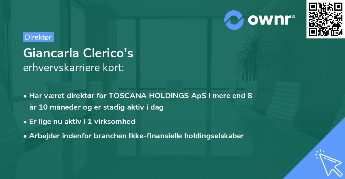 Giancarla Clerico's erhvervskarriere kort