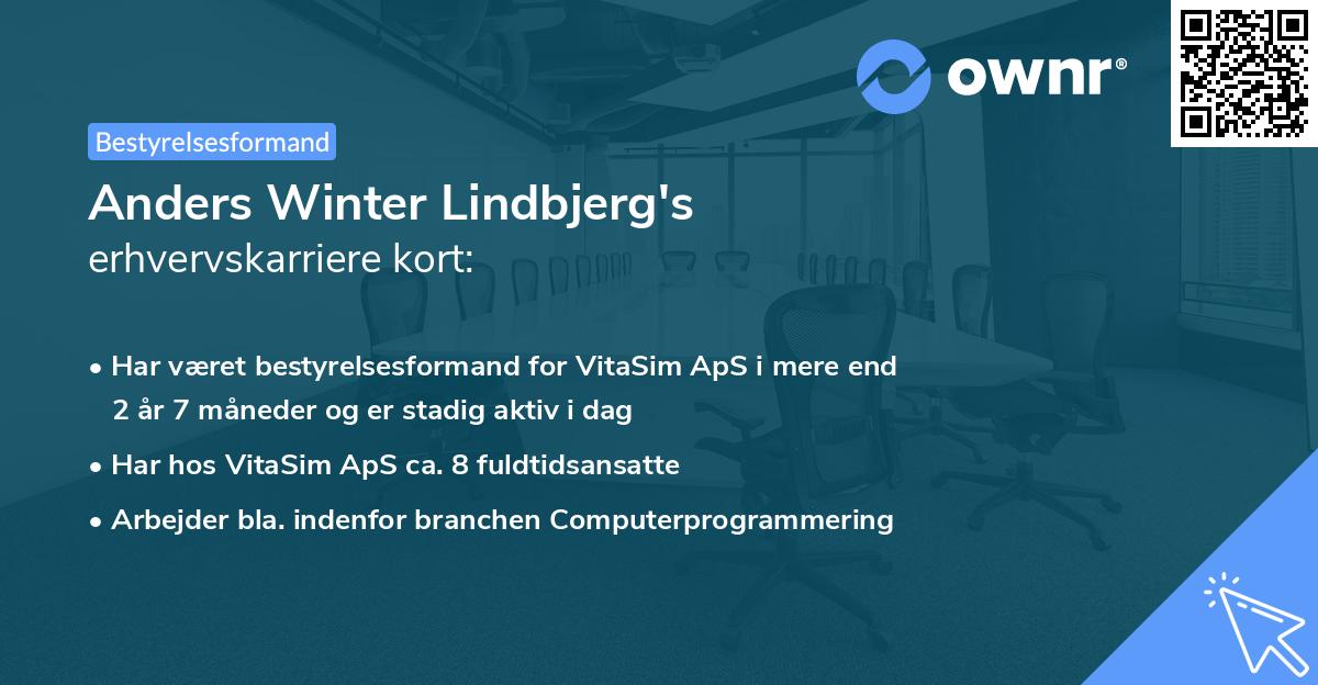 Anders Winter Lindbjerg's erhvervskarriere kort