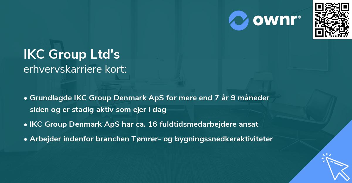 IKC Group Ltd's erhvervskarriere kort