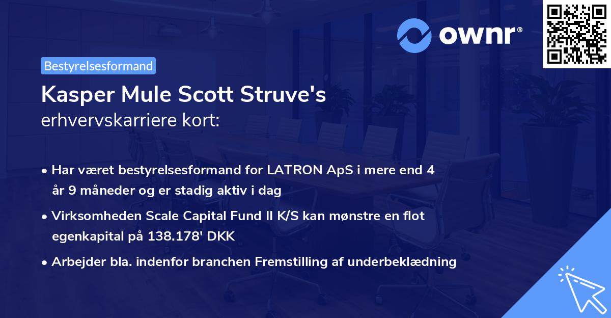 Kasper Mule Scott Struve's erhvervskarriere kort