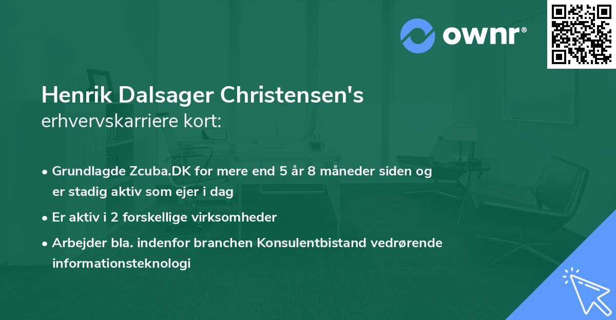 Henrik Dalsager Christensen's erhvervskarriere kort