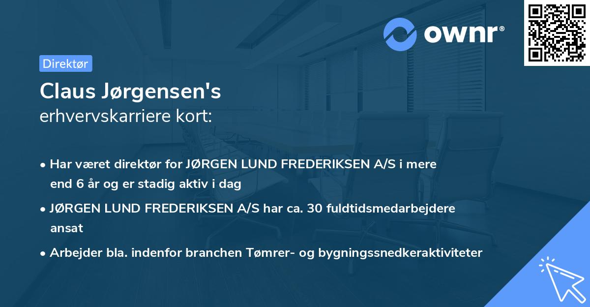 Claus Jørgensen's erhvervskarriere kort