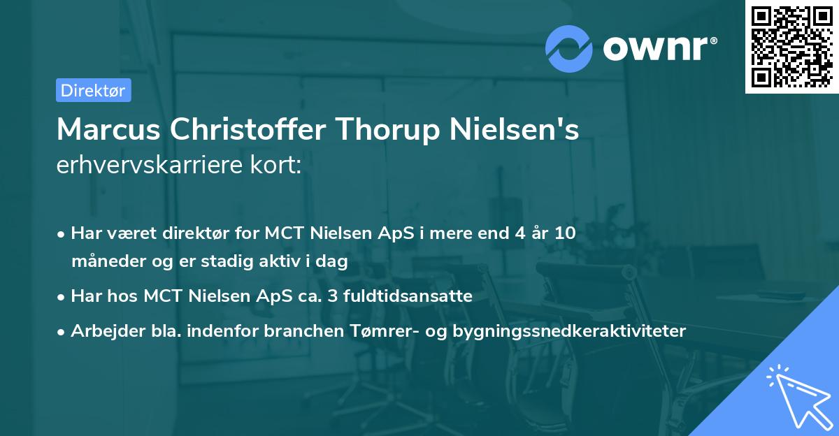 Marcus Christoffer Thorup Nielsen's erhvervskarriere kort